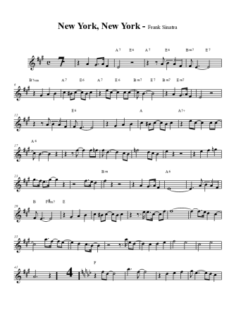 Frank Sinatra  score for Clarinet (Bb)