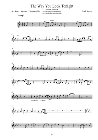 Frank Sinatra  score for Clarinet (Bb)