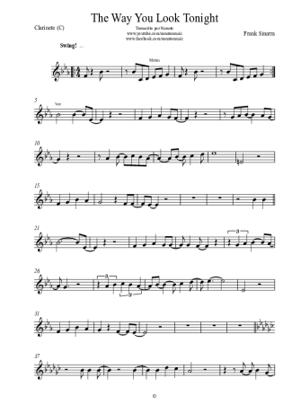Frank Sinatra  score for Clarinet (C)