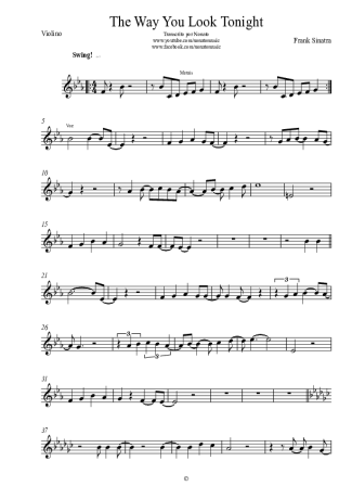 Frank Sinatra  score for Violin