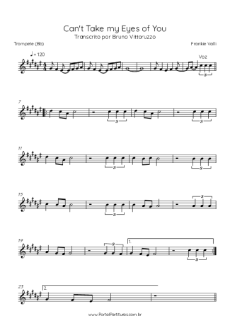 Frankie Valli  score for Trumpet