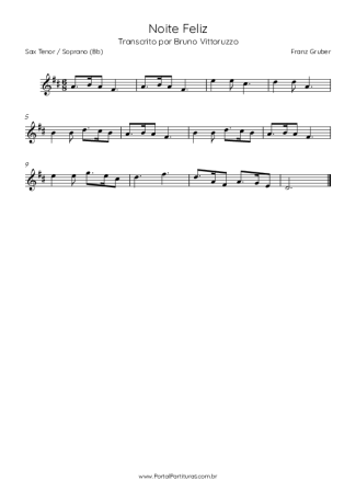 Franz Gruber  score for Tenor Saxophone Soprano (Bb)
