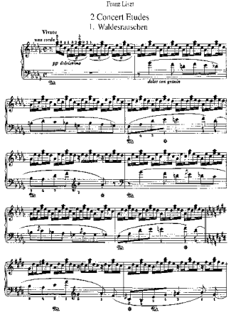 Franz Liszt  score for Piano