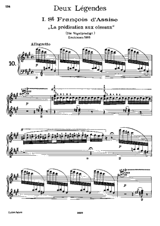 Franz Liszt  score for Piano