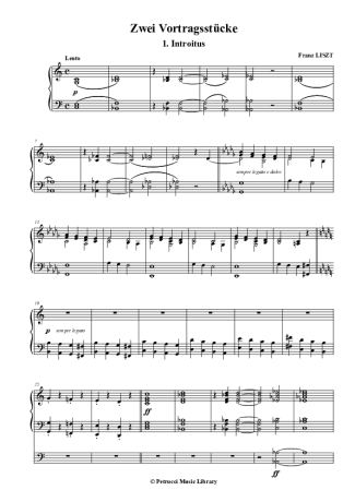 Franz Liszt 2 Vortragsstücke S.268 score for Piano