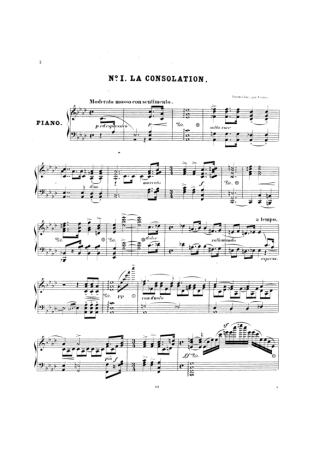 Franz Liszt 3 Chansons  S.510a score for Piano