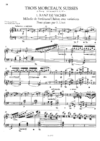 Franz Liszt  score for Piano