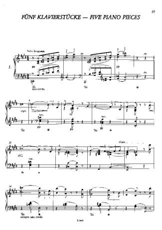 Franz Liszt 5 Klavierstücke S.192 score for Piano
