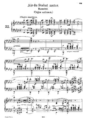 Franz Liszt Air Du Stabat Mater (Rossini) score for Piano