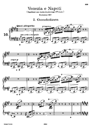 Franz Liszt Années De Pèlerinage II Supplément, S.162 score for Piano