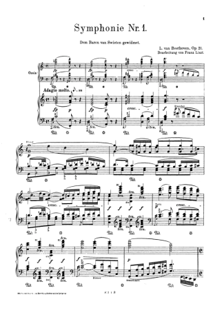 Franz Liszt  score for Piano