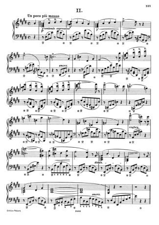 Franz Liszt Consolations S.172 II score for Piano