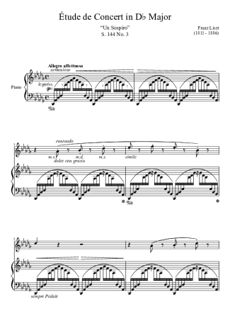 Franz Liszt  score for Piano