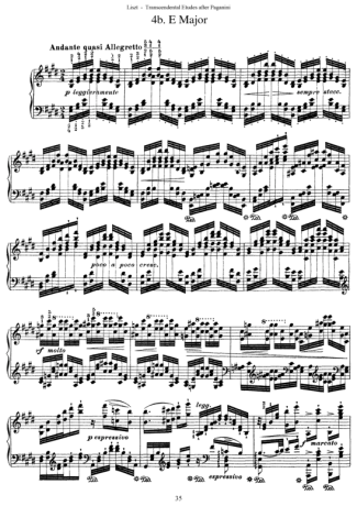 Franz Liszt Études D´exécution Transcendante D´après Paganini S.140 (Etude 4b) score for Piano