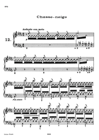 Franz Liszt  score for Piano