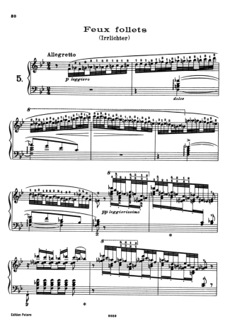 Franz Liszt  score for Piano