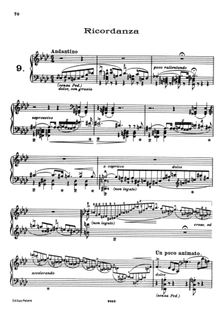 Franz Liszt  score for Piano