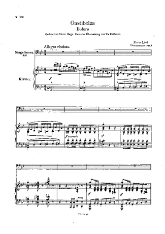 Franz Liszt  score for Piano