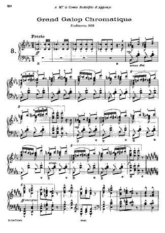 Franz Liszt  score for Piano