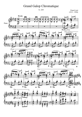 Franz Liszt  score for Piano