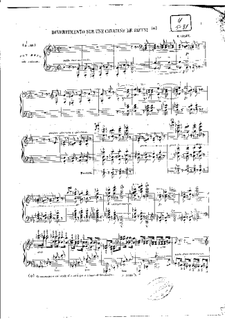 Franz Liszt  score for Piano