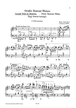 Franz Liszt  score for Piano