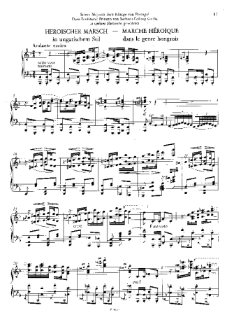 Franz Liszt  score for Piano