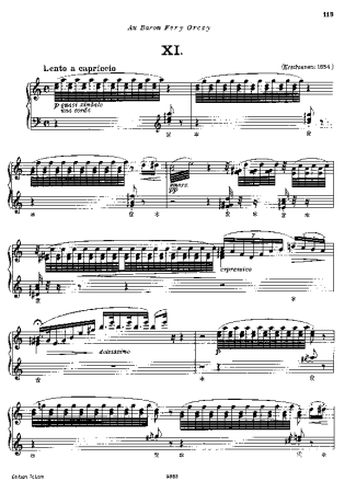 Franz Liszt Hungarian Rhapsody No.11 S.244 11 score for Piano