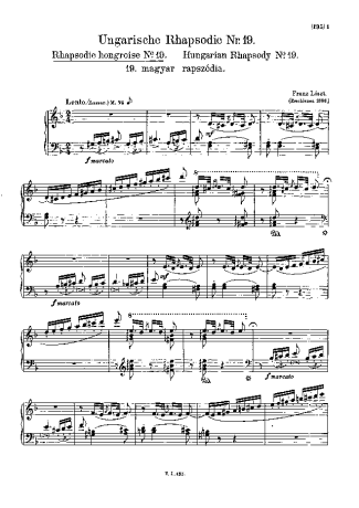 Franz Liszt  score for Piano