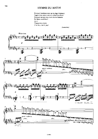 Franz Liszt Hymne Du Matin S.173a 2 score for Piano