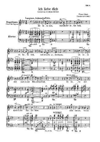 Franz Liszt  score for Piano