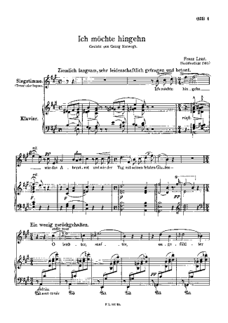 Franz Liszt  score for Piano