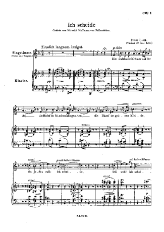 Franz Liszt  score for Piano