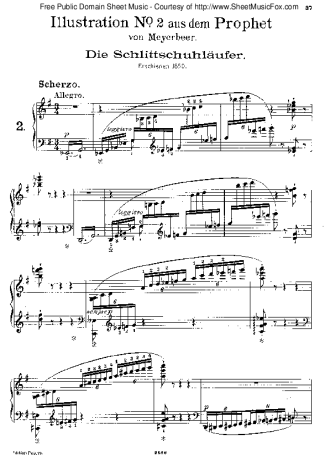 Franz Liszt Illustrations Du Prophète S.414 score for Piano