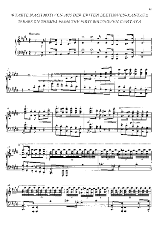 Franz Liszt Klavierstück Aus Der Bonner Beethoven Kantate S.507 score for Piano