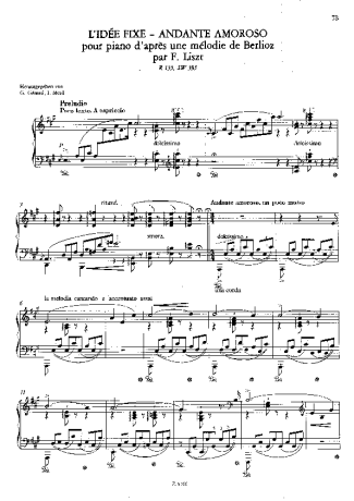 Franz Liszt  score for Piano