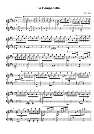 Franz Liszt  score for Piano