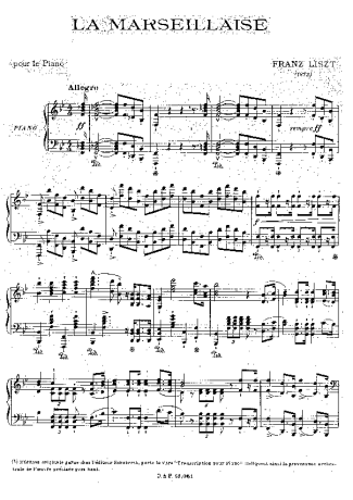 Franz Liszt  score for Piano