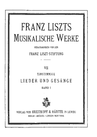 Franz Liszt Le Vieux Vagabond S.304 score for Piano