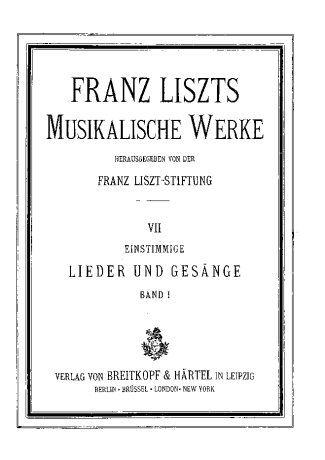 Franz Liszt  score for Piano