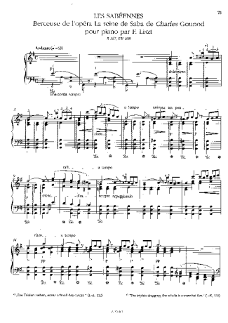 Franz Liszt  score for Piano