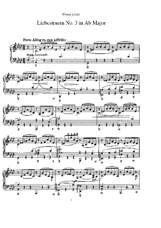 Franz Liszt  score for Piano