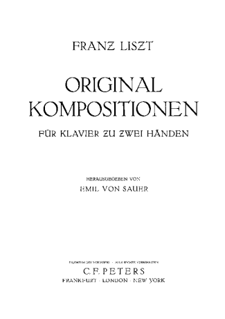 Franz Liszt Liebesträume S.541 score for Piano