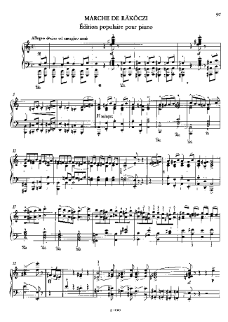 Franz Liszt  score for Piano