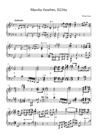 Franz Liszt  score for Piano