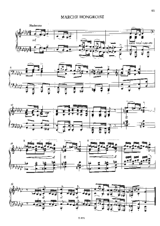 Franz Liszt Marche Hongroise S.233b score for Piano