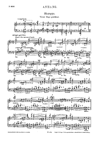 Franz Liszt  score for Piano