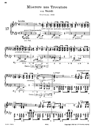 Franz Liszt  score for Piano