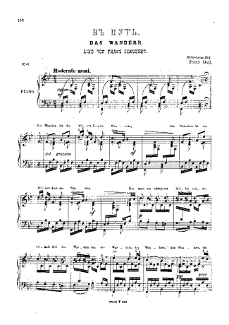Franz Liszt Müllerlieder Von Franz Schubert S.565 score for Piano