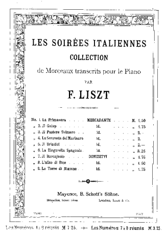 Franz Liszt Nuits D_été À Pausilippe S.399 score for Piano